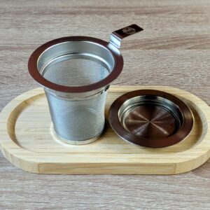 Filtro colador de metal con tapa grande (L)