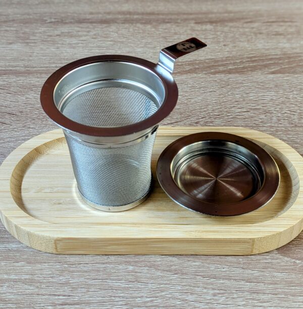 Filtro colador de metal con tapa grande (L)