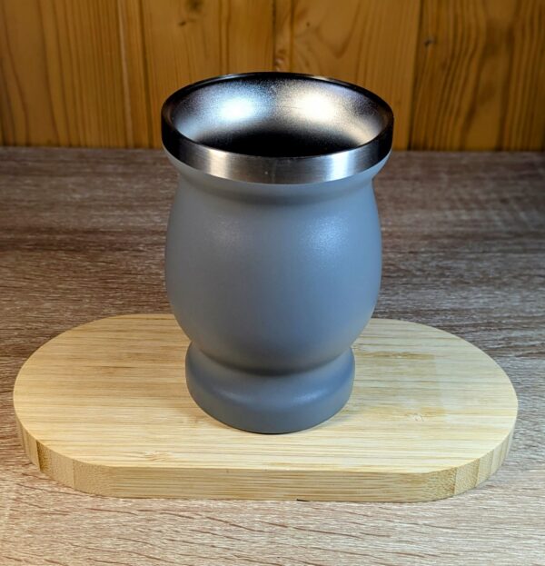 Mate acero inoxidable gris