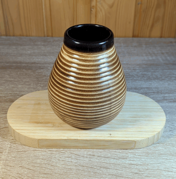 Mate cerámico de rayas