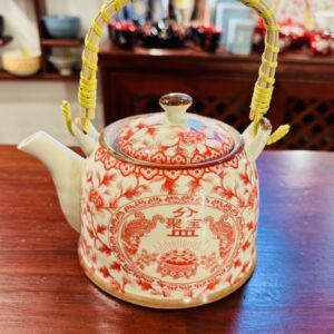 Tetera oriental Flor Roja