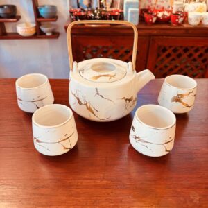 Juego de porcelana Blanco - Dorado